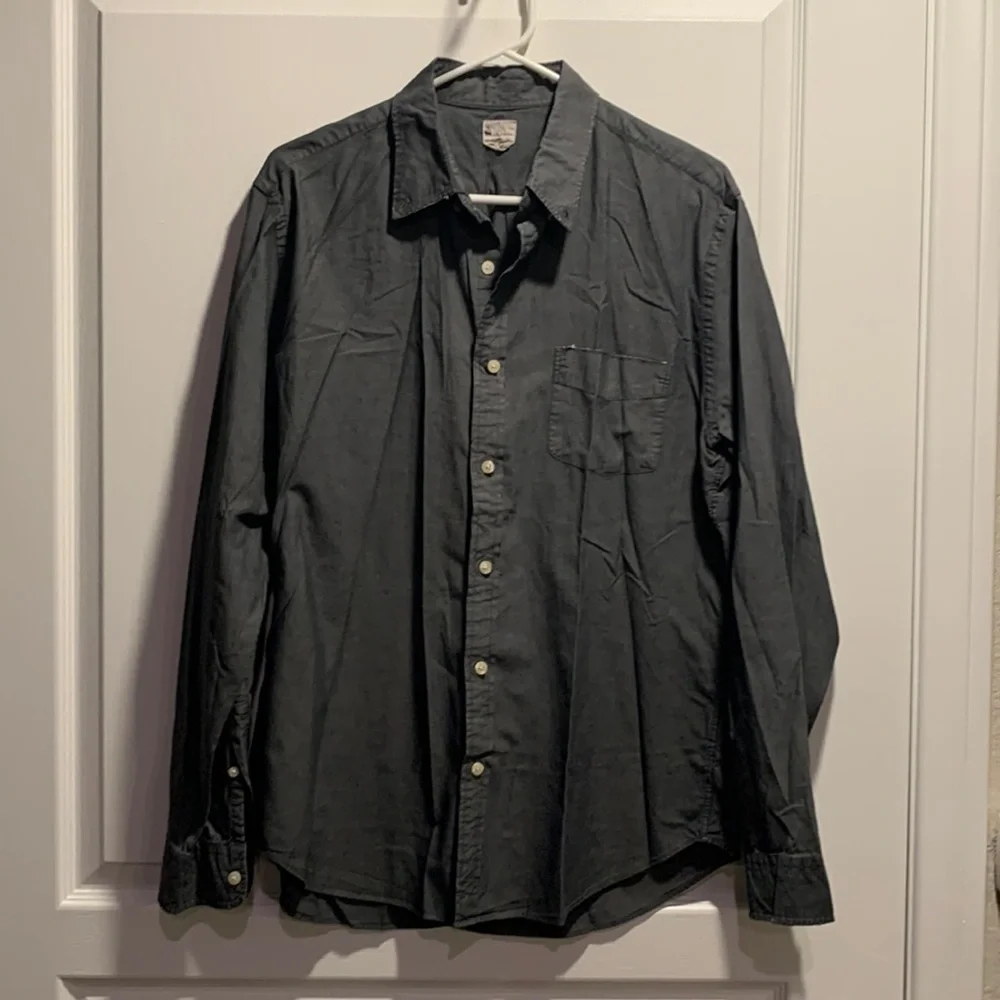 J. Crew Men’s Surwashed Oxford Casual Button Down Shirt Size Large GUC #7903